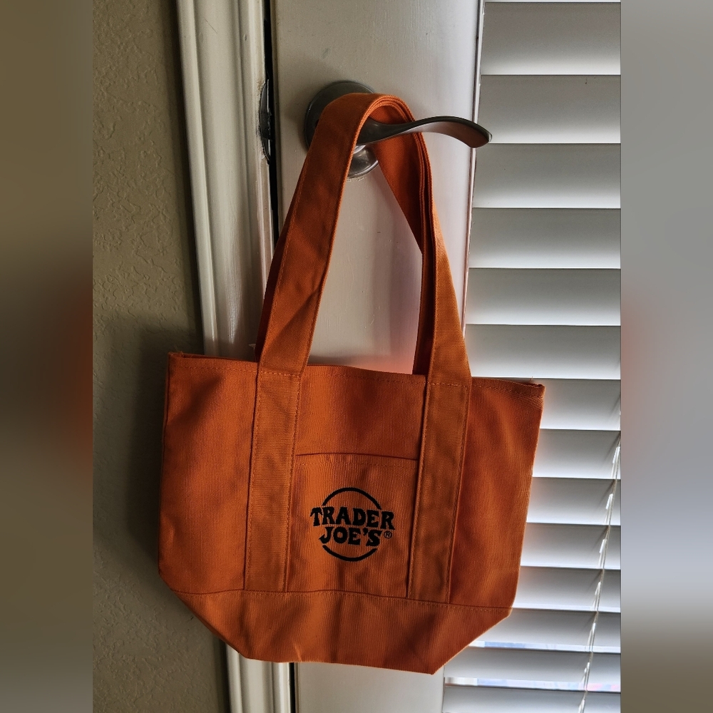 Trader's Joe trick or treat canvas bag Orange
